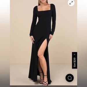 Infinitely Elegant Midnight Blue Long Sleeve Dress